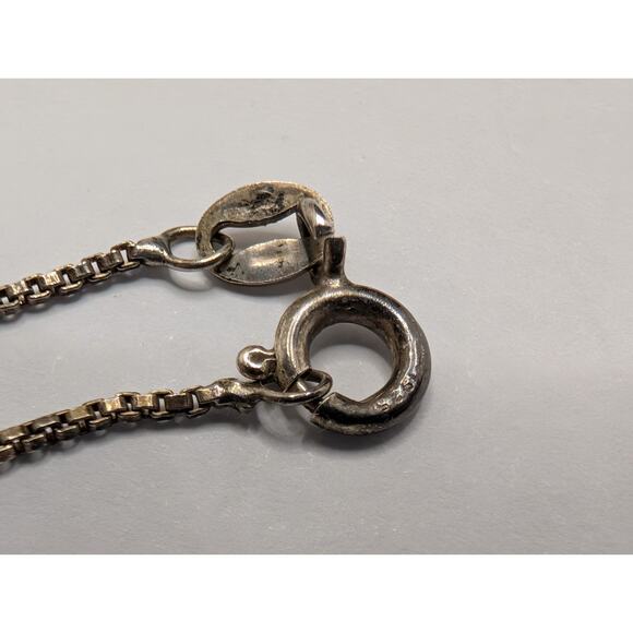 Double Heart Marcisite light and dark Purple Stones 925 some tarnish - Picture 4 of 8